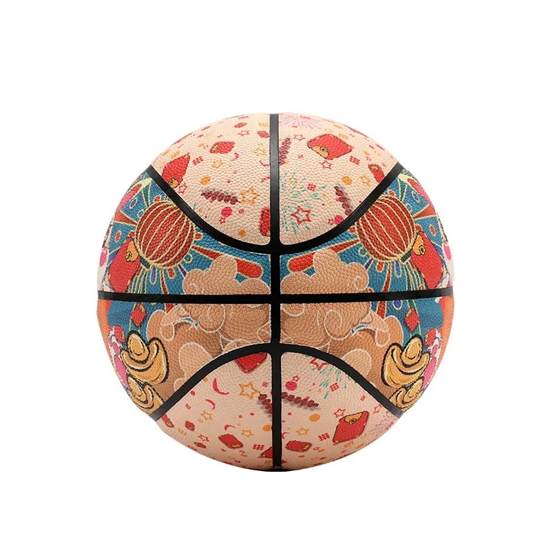 Custom basketball Official Size 7 Hygroscopic PU leather basketball training Laminated basketball manufacturer