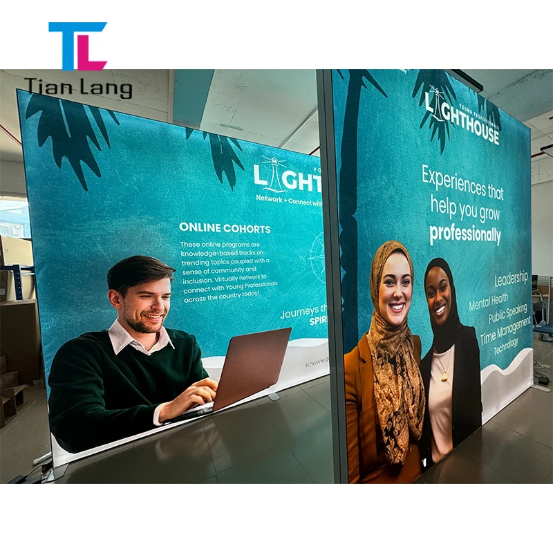 TianLang Trade Show Display Light Box Led Backlit Fabric Lightbox For Exhibition Frameless Led Light Box Display Cinema Lightbox