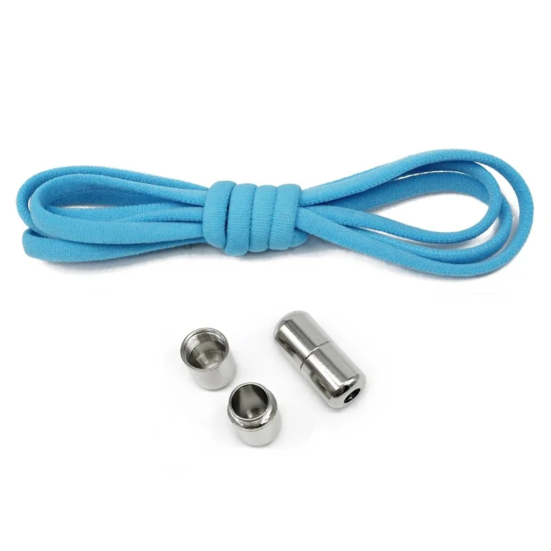 Semi-round band No-tie no-tie elastic elastic elastic lazy shoelaces metal capsule shoe buckle shoe accessories