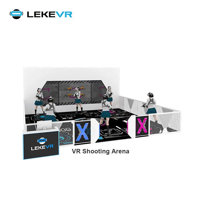 LEKE VR Realidad Virtual Simulador 9D Space Multiplayer Free Roam Arena Shooting Metaverse игровой автомат