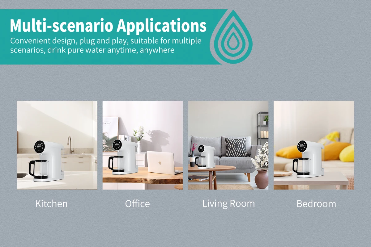 Reverse Osmosis Water Filter Countertop RO Water Filtration System, Home Water Purifier