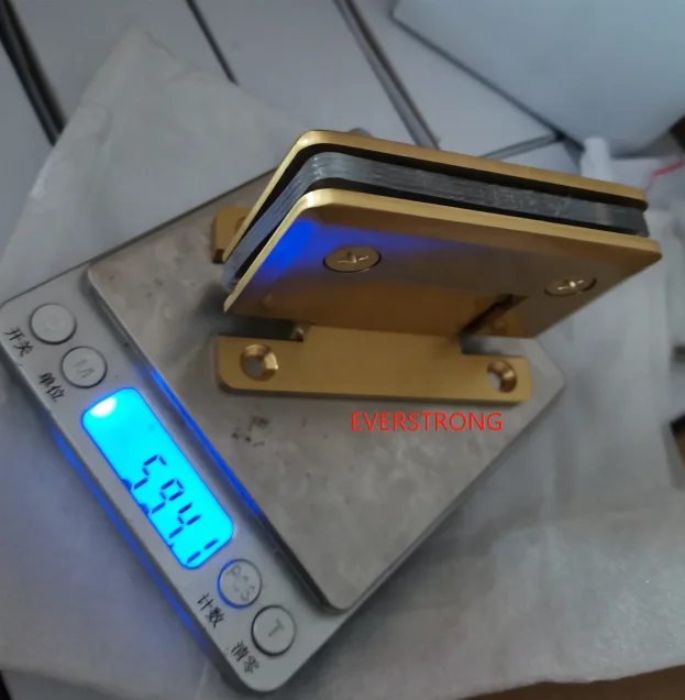 Frameless Brush nickel brass  standard glass  shower door  hinge  A016H Pinnacle 037 Series with Wall Mount H Back Plate