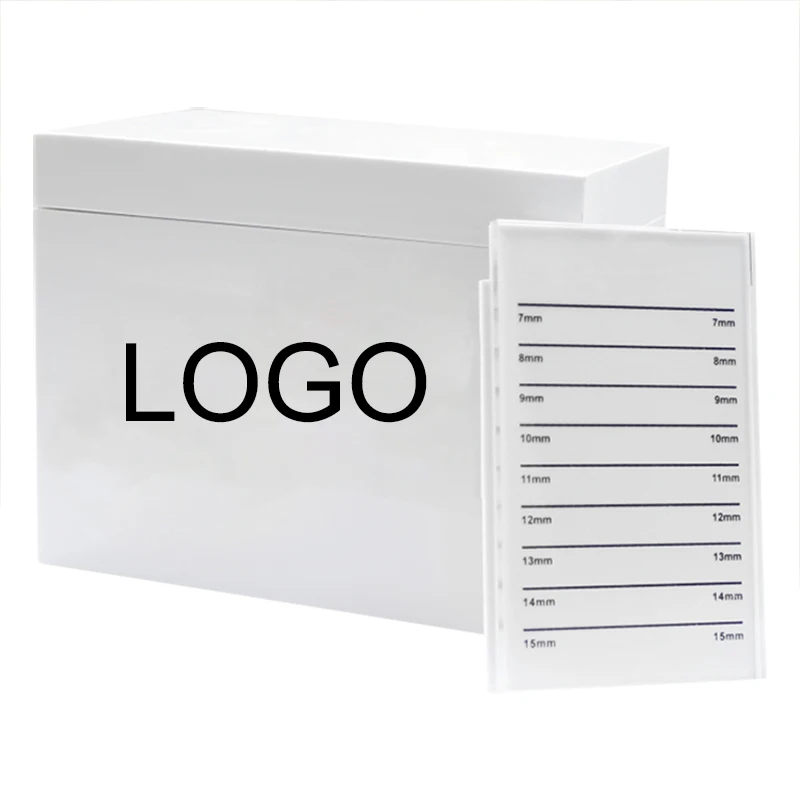 15 Tiles White Acrylic Lash Storage Box With Black Veins
