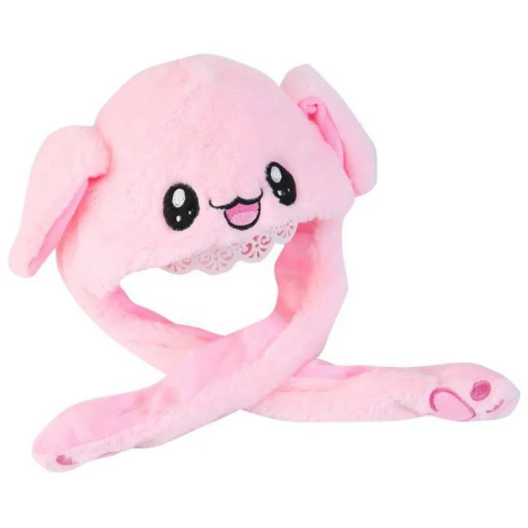 New Cute Moving Rabbit Headband Ear Airbag Kawaii Funny Hat For Girls hat Kids Plush Toy Christmas Gift