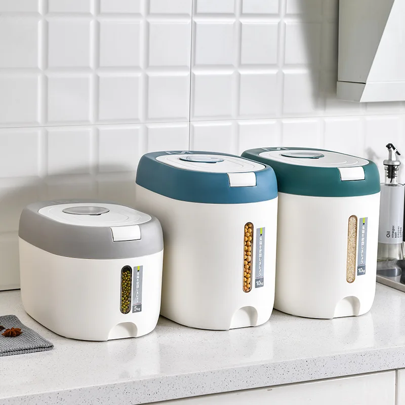 Распродажа Кухонный Контейнер для хранения зерновых дозатор риса кофе в зернах сухих пищевых продуктов 10 кг