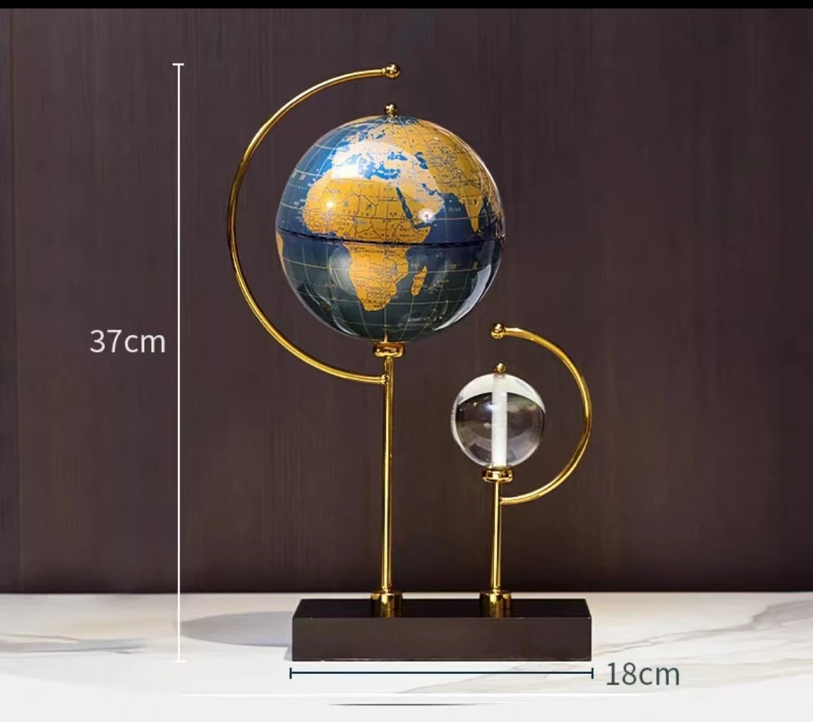 Creative Metal Stand Multilingual World Globe Geography Office Home Decoration Ornament Globe