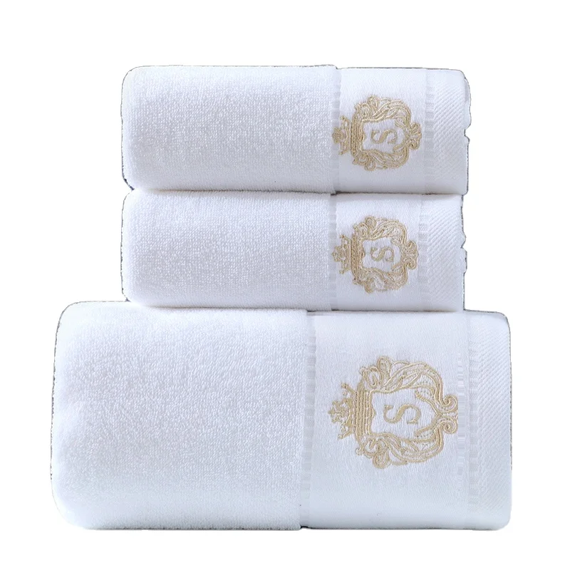 Wholesale high quality Turkish towel set soft absorbent and durable kitchen towel set easy to clean luxury towel set