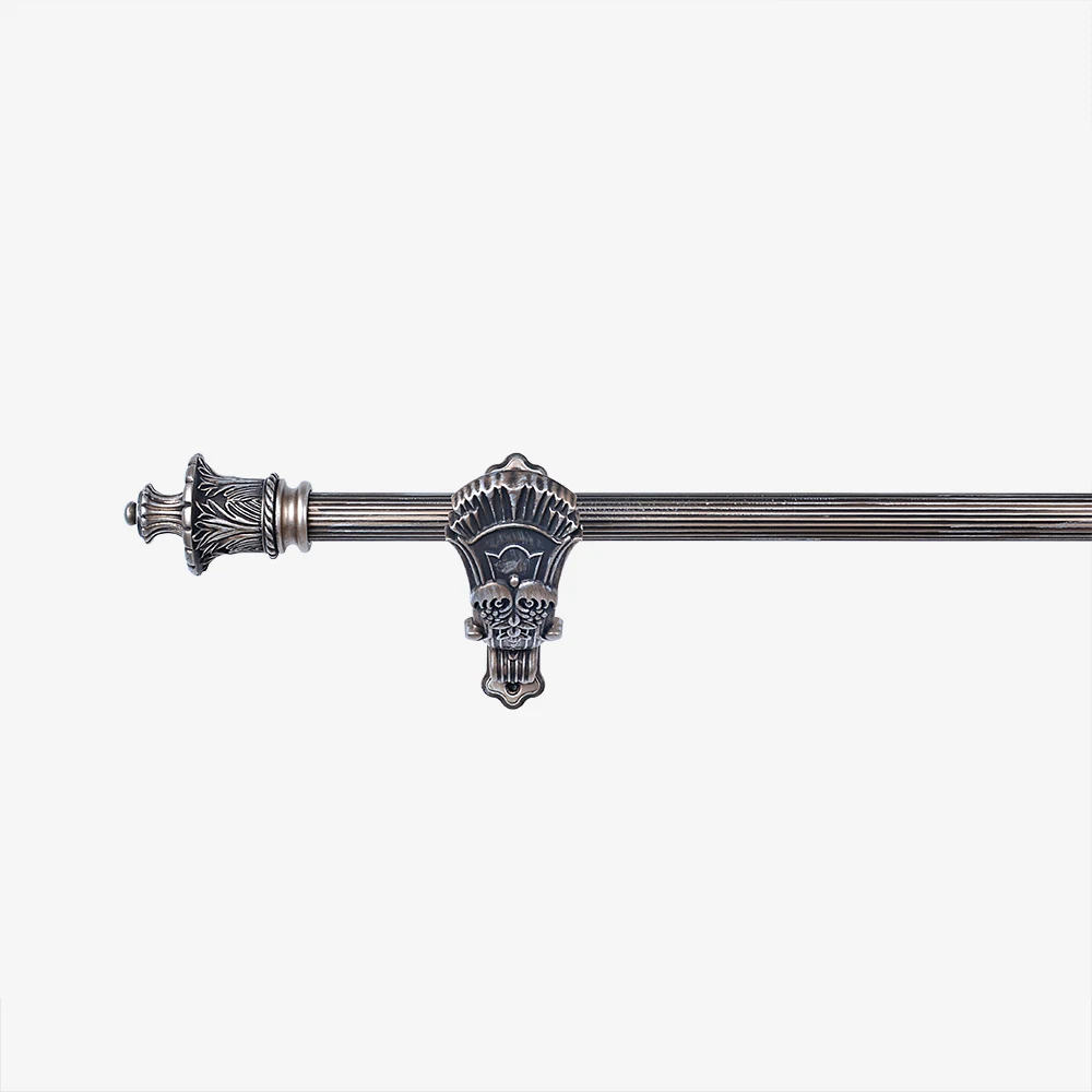 KYOK made in china stainless steel curtain rods big curtain rod bracket for 28mm double curtain rod sets