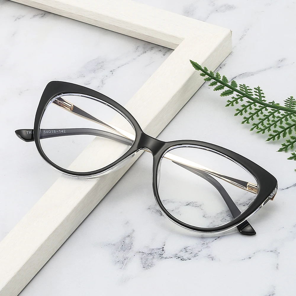 lbashades 2022 New Fashion Cat Eye Anti Blue Light Blocking Glasses Trendy Optical Glasses Eyeglasses Frames Women
