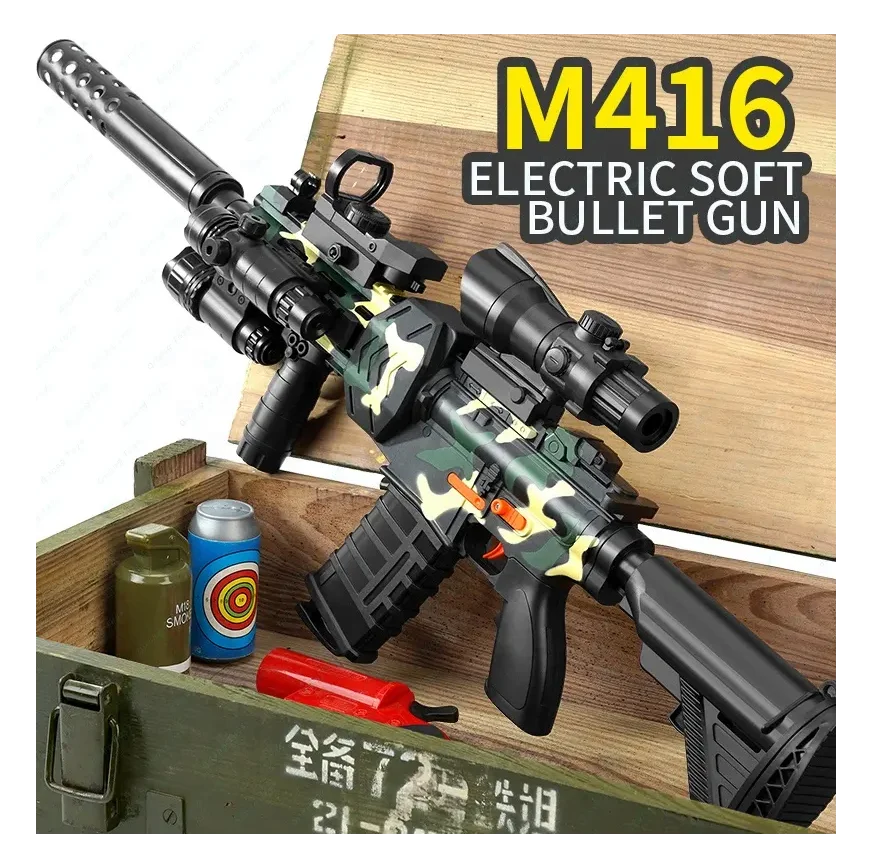 2023 Hot Selling Electric Eco-Friendly And Safe Shell Ejection Soft Bullet Toy Gun m416 Soft Bullet Gun For Kids