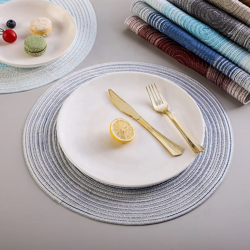 A3045Round heat insulation Nordic Western t bowl mat tea cup Japanese cotton linen