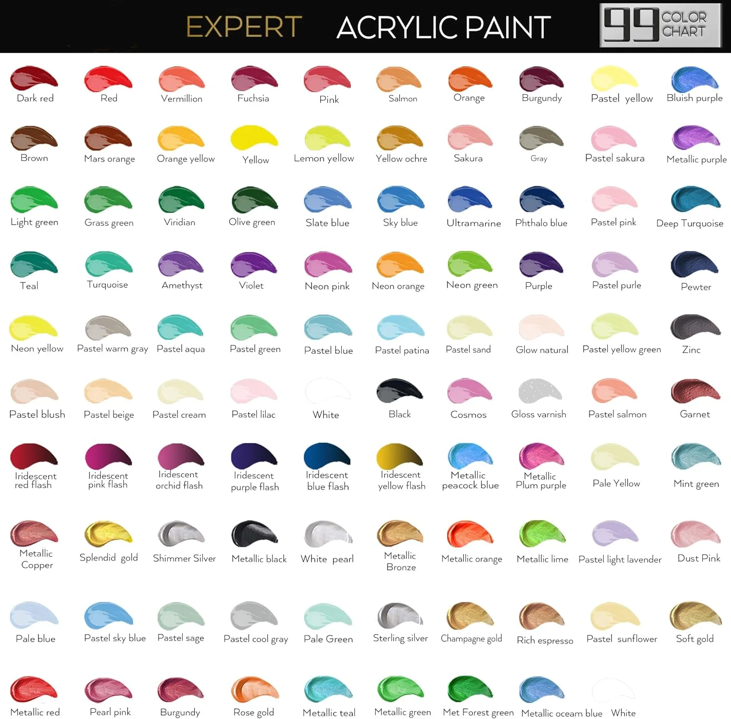 Acrylic Paint Set of (2fl oz /60ml each) Bottles Non Toxic Rich Pigment for Kids Adults Artists Canvas Crafts Wood Painting