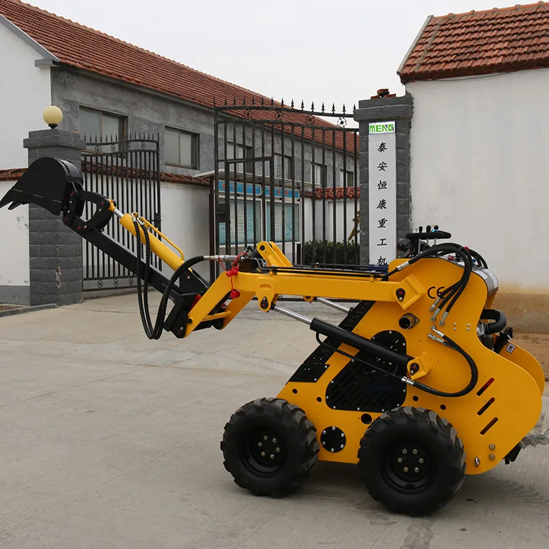 Mini skid steer loader Meng TY323 wheeled skid steer loader