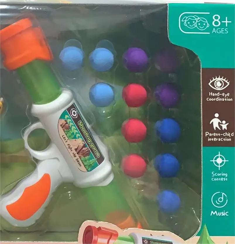Vast Distances Shot Range Lion Hunting Soft-shot Air Gun with Music Party Shooting Game Toy for Kids