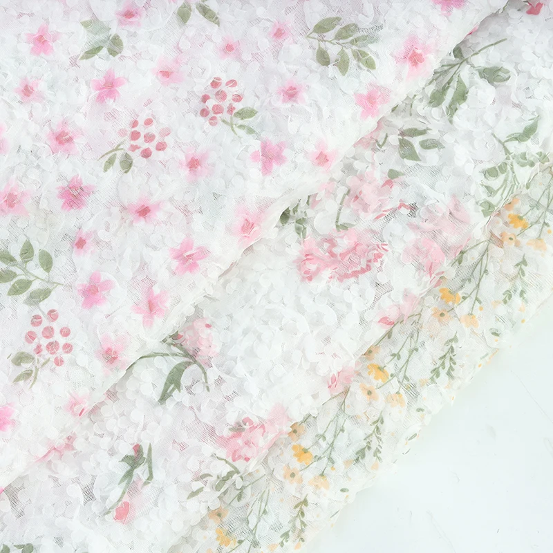 wholesale curtain luxury Bud silk pattern sequins embroidery fabric for curtain