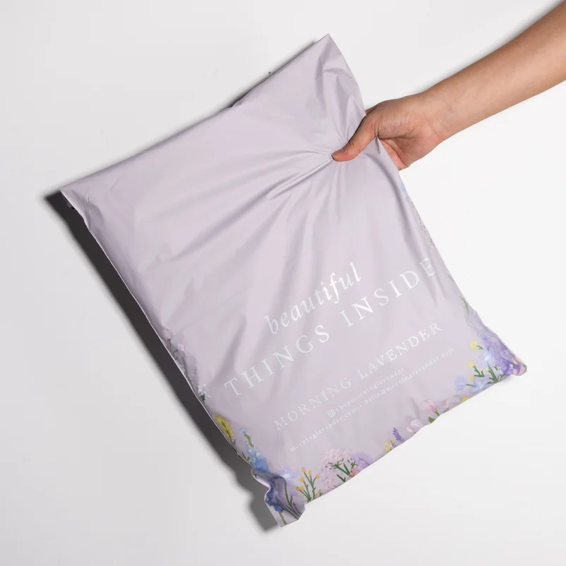 Customized Logo Compostable Shipping Mailing Bags Biodegradable Poly Mailer Purple Logistics Packaging Polymailers For Clothes