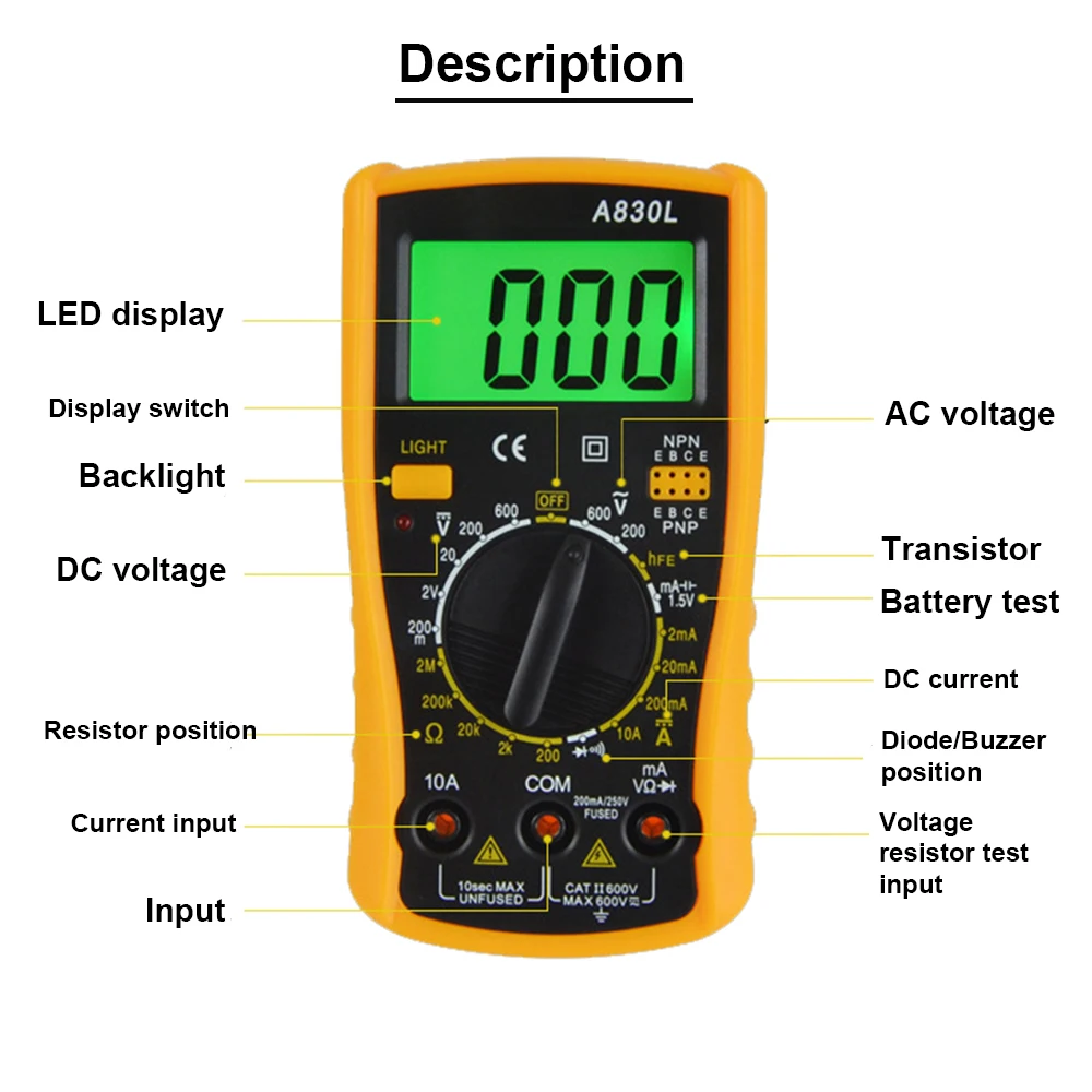 Household repair welding tool combination a830l multimeter set adjustable temperature electric soldering iron multimeter 23pcs
