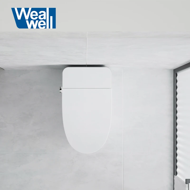 White smart toilet bidet with thin cover heated seat cold and hot water SPA intelligent toilet bidet