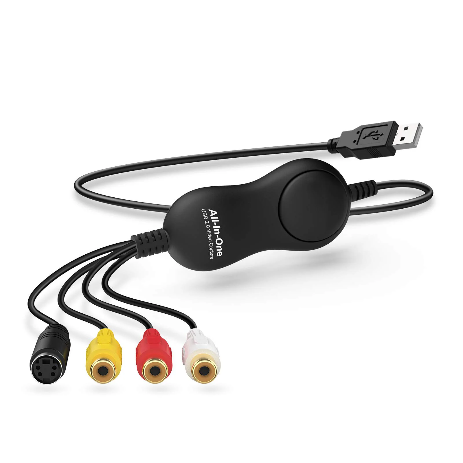 USB 2.0 Video Capture Card Device Video Grabber One Touch VHS VCR TV to DVD Converter, Transfer VHS Home Videos to Mac OS X PC