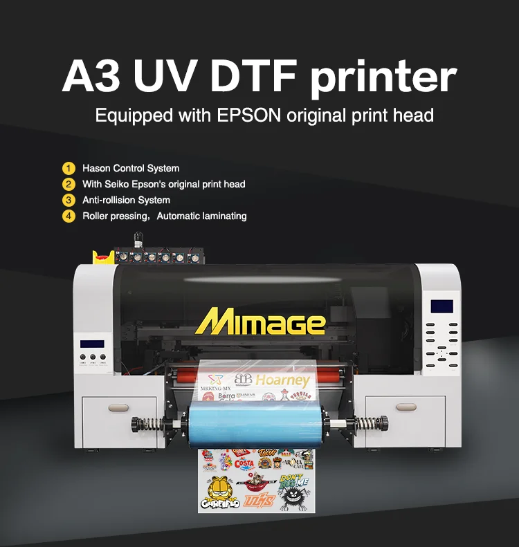 Small UV DTF Printer Full Color on Glass Crystal Photo Frame cold transfer sticker printing laminator machine