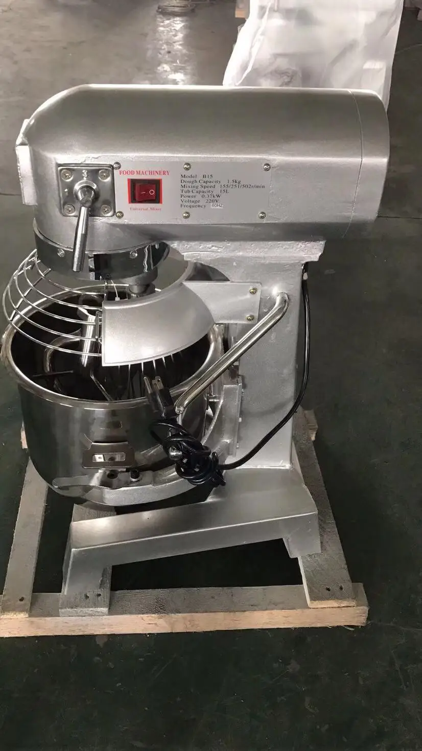 High Quality Dough Maker Egg Flour Food Mixer Machine Baking Equipment Spiral Dough Mixers 15L Free Stand Mixer with Safty Cover