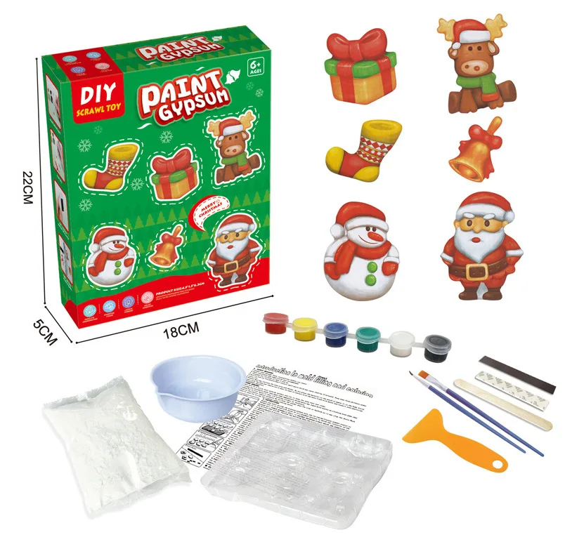Creative Various Theme Painting Set DIY Coloring Universe Toy Kids Drawing Paint Gypsum Set with Pigment
