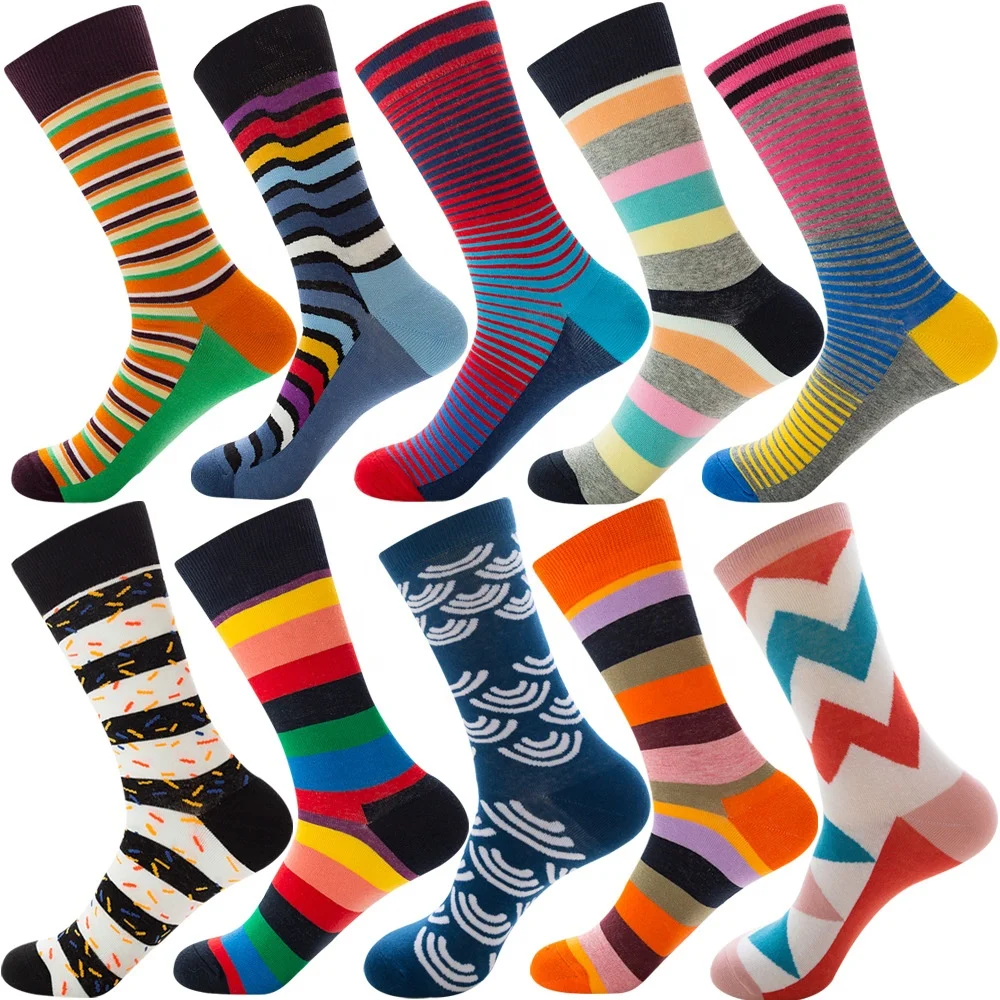 Professional Design 100% Happy Custom Colorful Jacquard Sox Design Socks Funny Socks Happy Man Socks