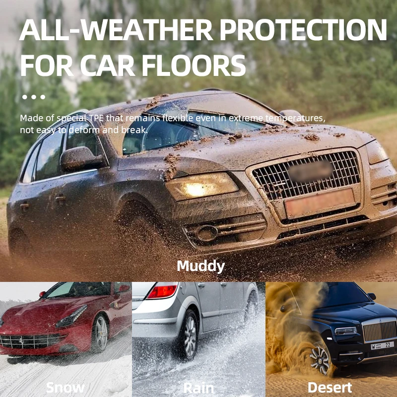 ALL New Wholesale Price Custom Fit 3D design TPE car floor mats for Mitsubishi Triton 2022 2023 Car Mats