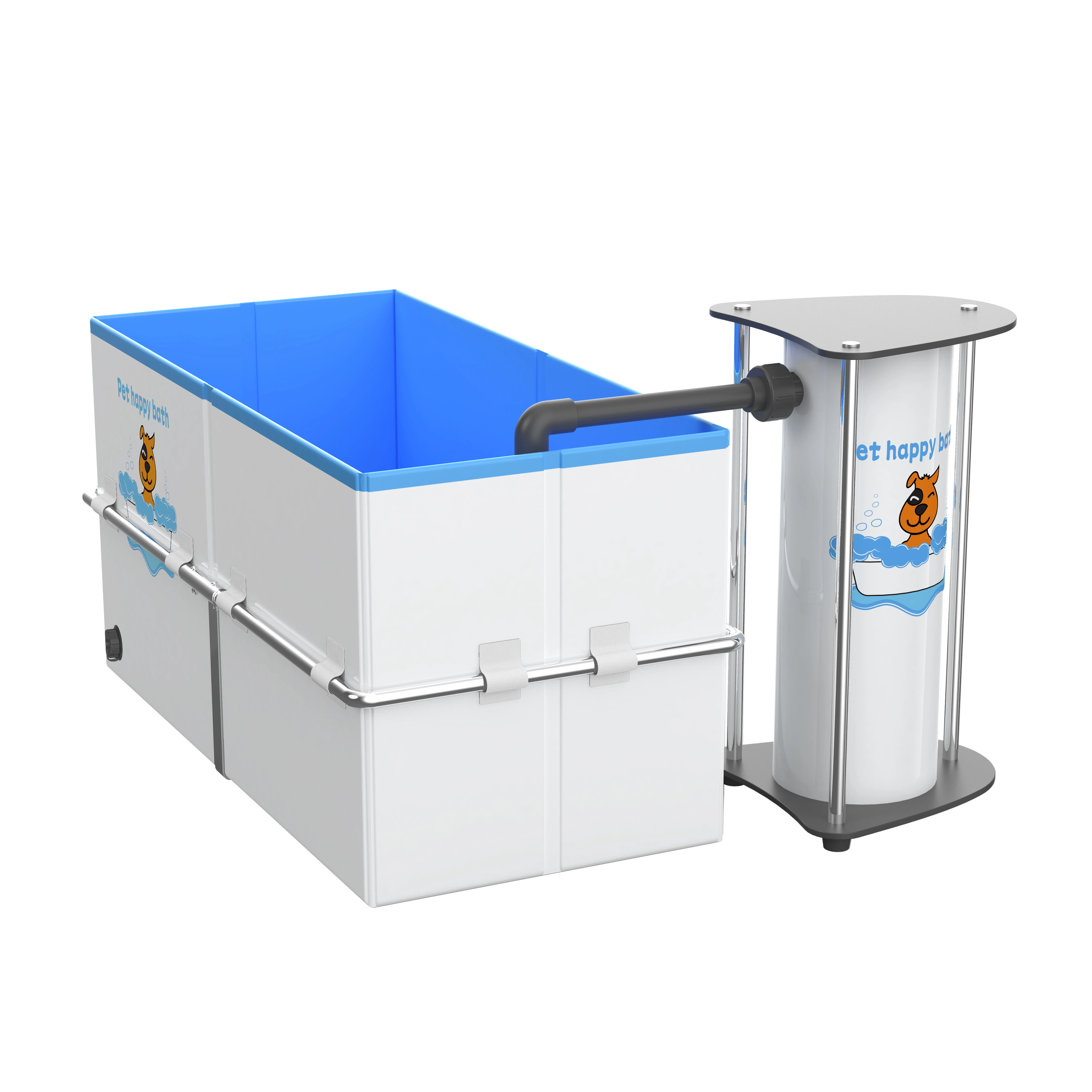 
Hot Sale Outdoor Plastic Foldable Pet Bath Rect Pool Pet Bathing Tub 