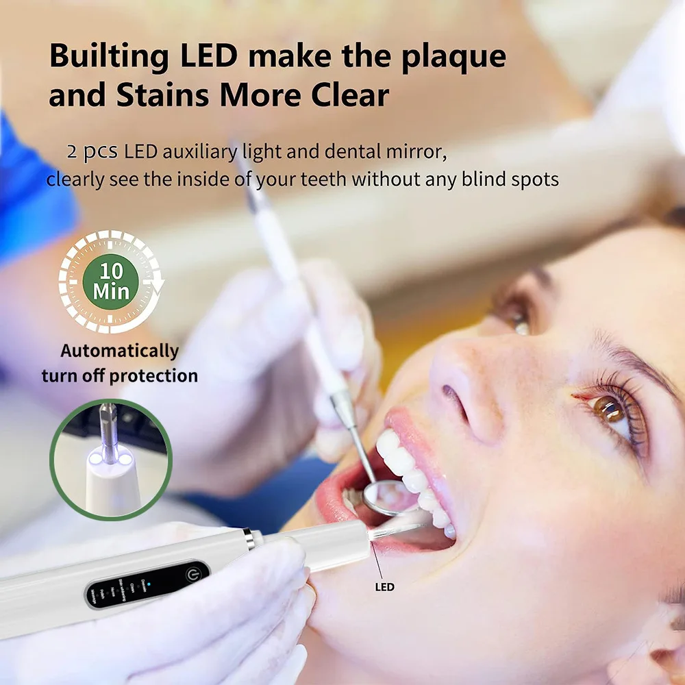 Adult Electric Toothbrush with Plastic and Steel Material Dental Calculus Remover Tooth Washer
