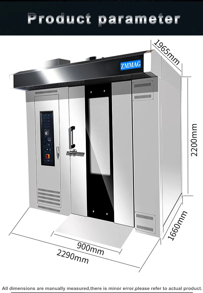 industrial bread baking oven electric and gas electric and diesel two energy rotary rack ovens
