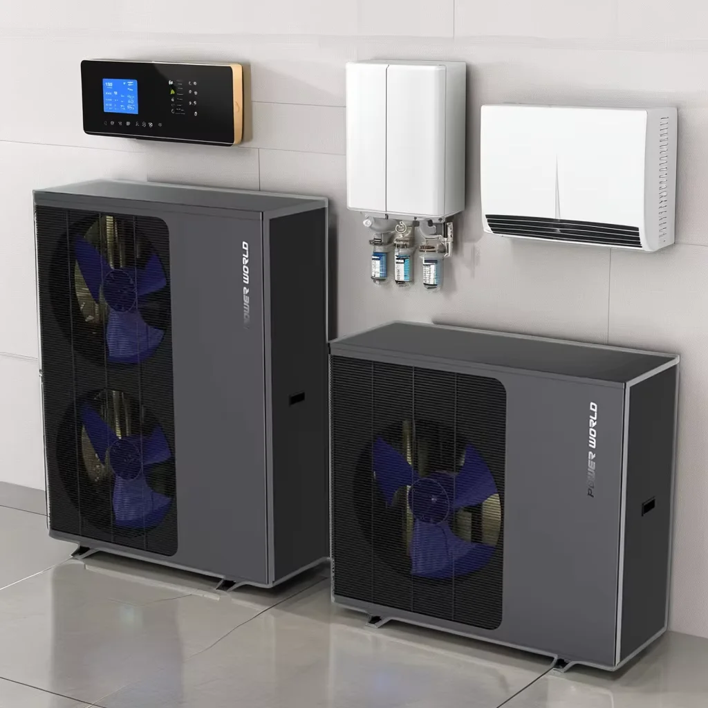 Новый дизайн высокопроизводительный газовый тепловой насос R290 нагревательный воздушный водонагреватель
