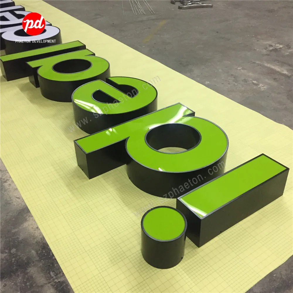 Custom 3d Led Light up Illuminated Channel Letter Sign Front Lit Metal Shop Banner Acrylic Dental Signs