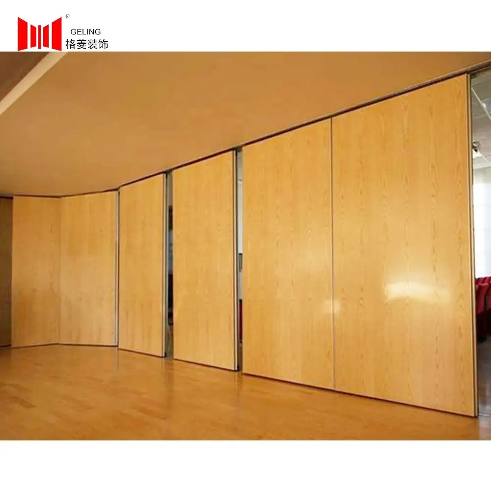 65mm thick cheapest sound proof acoustic mdf surface foldable movable partition wall dealers