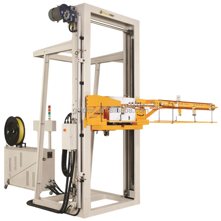 Fully Automatic on Line Pallet Wrap Machine With Pallet Strapping Machine