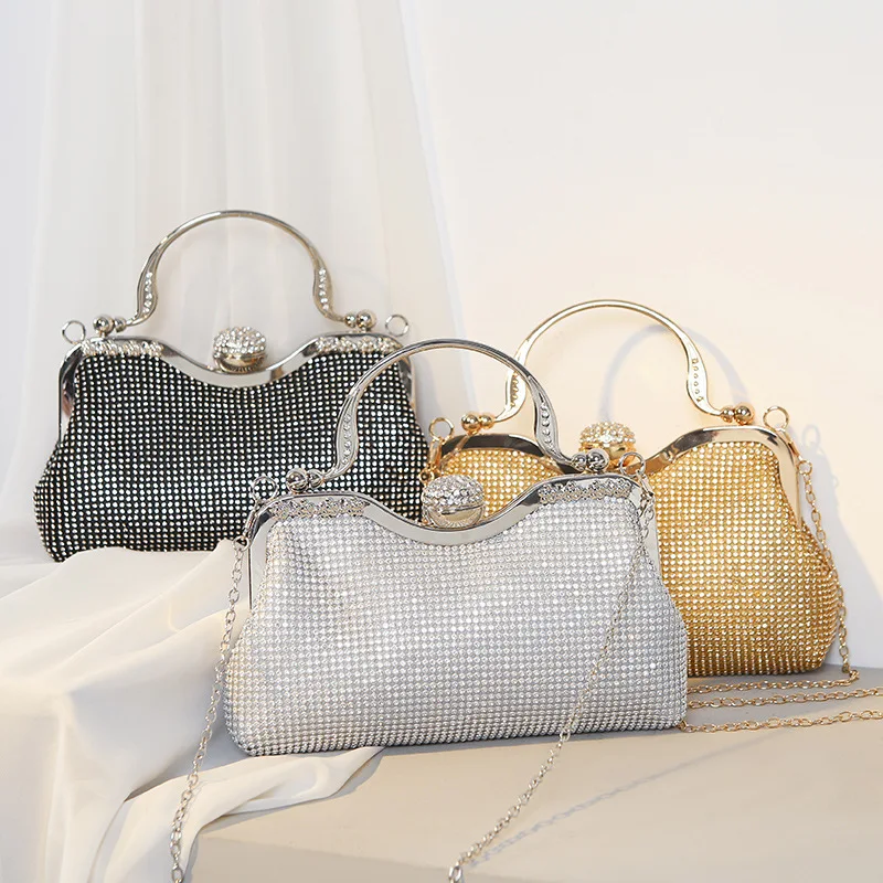 Trendy Luxury Wedding Party Handbag Lady Clutch Bag Rhinestone Evening Bags Diamond Purses Crystal Women Clutch Bags