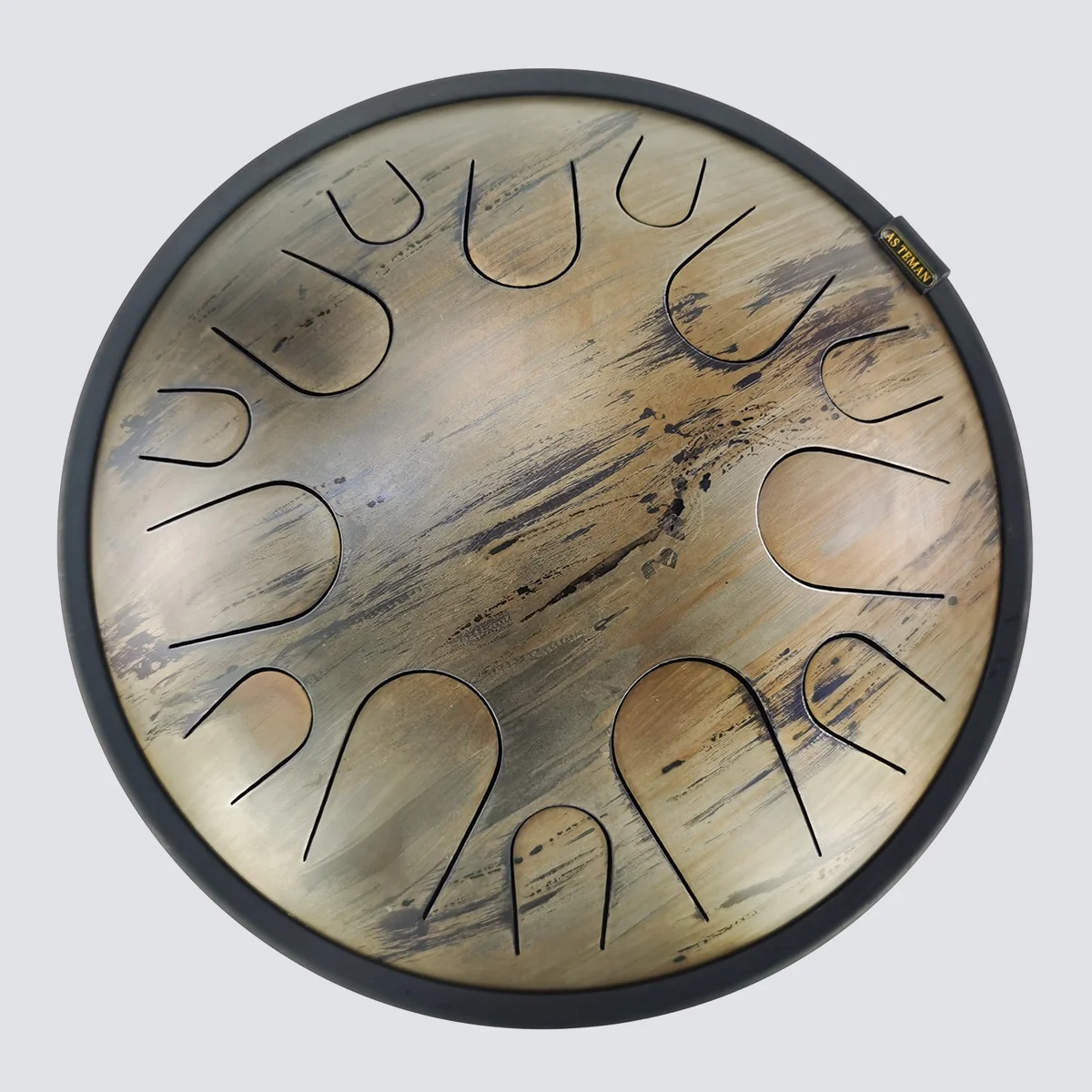 
AS TEMAN TANK DRUM UNIVERSE SERIES SATURN HAND PAINTED NITRIDING 14 NOTES C MINOR HANDPAN DRUM WITH GIFT SET 