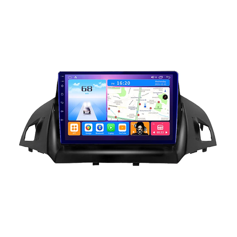 Автомагнитола EKIY T7 для Ford Kuga 2 Escape 3 2012-2019 мультимедийный видеоплеер навигация GPS Android 10 без 2din карплей DVD