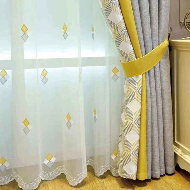 Затемняющие шторы с геометрическими полосками для гостиной спальни гостиницы серого цвета оптовая продажа