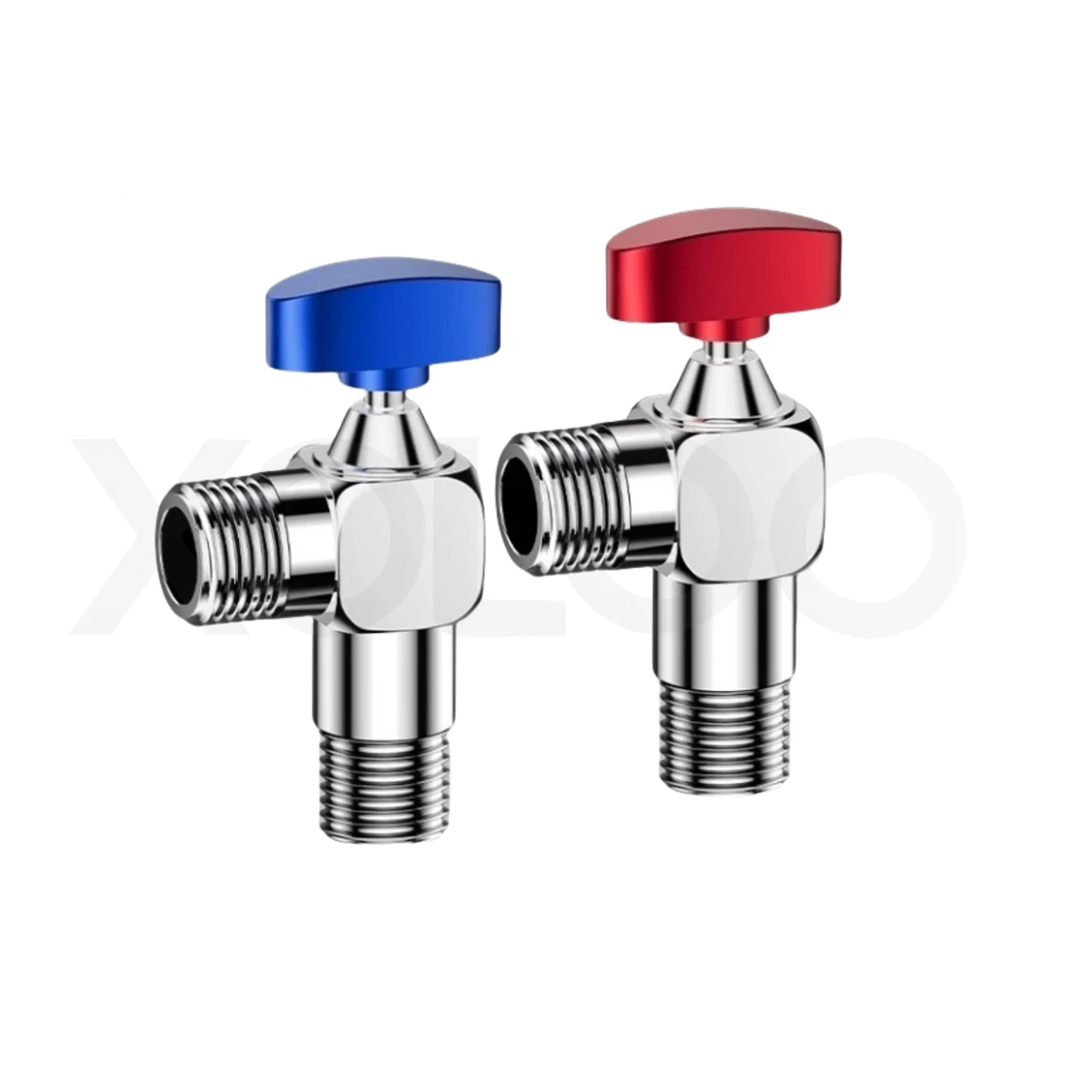 XOLOO Hot Cold Wall Hanging Furnace Gas Water Heater Exquisite Bathroom Chrome-Plated Brass Body Angle Valve