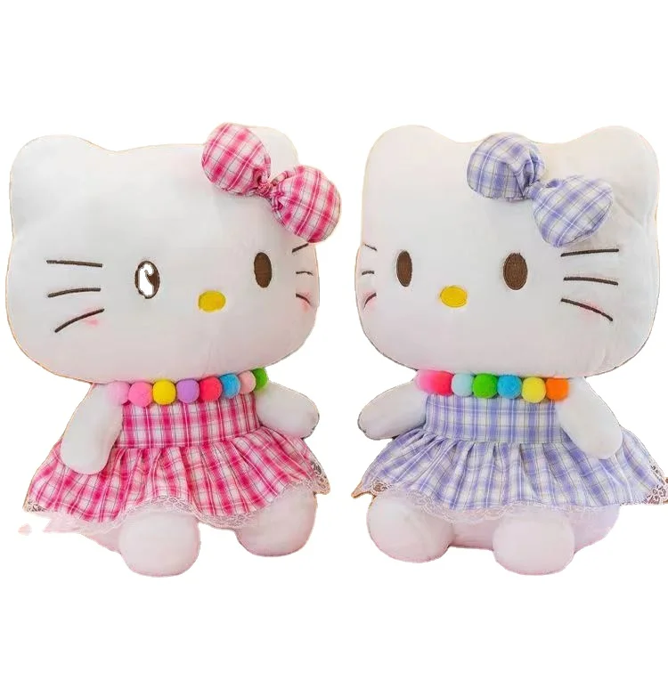 All shapes and sizes  KT Ragdoll cat doll Throw pillow girl plush toy Cat Plush Toy Doll in Floral Skirt Custom Spot Custom