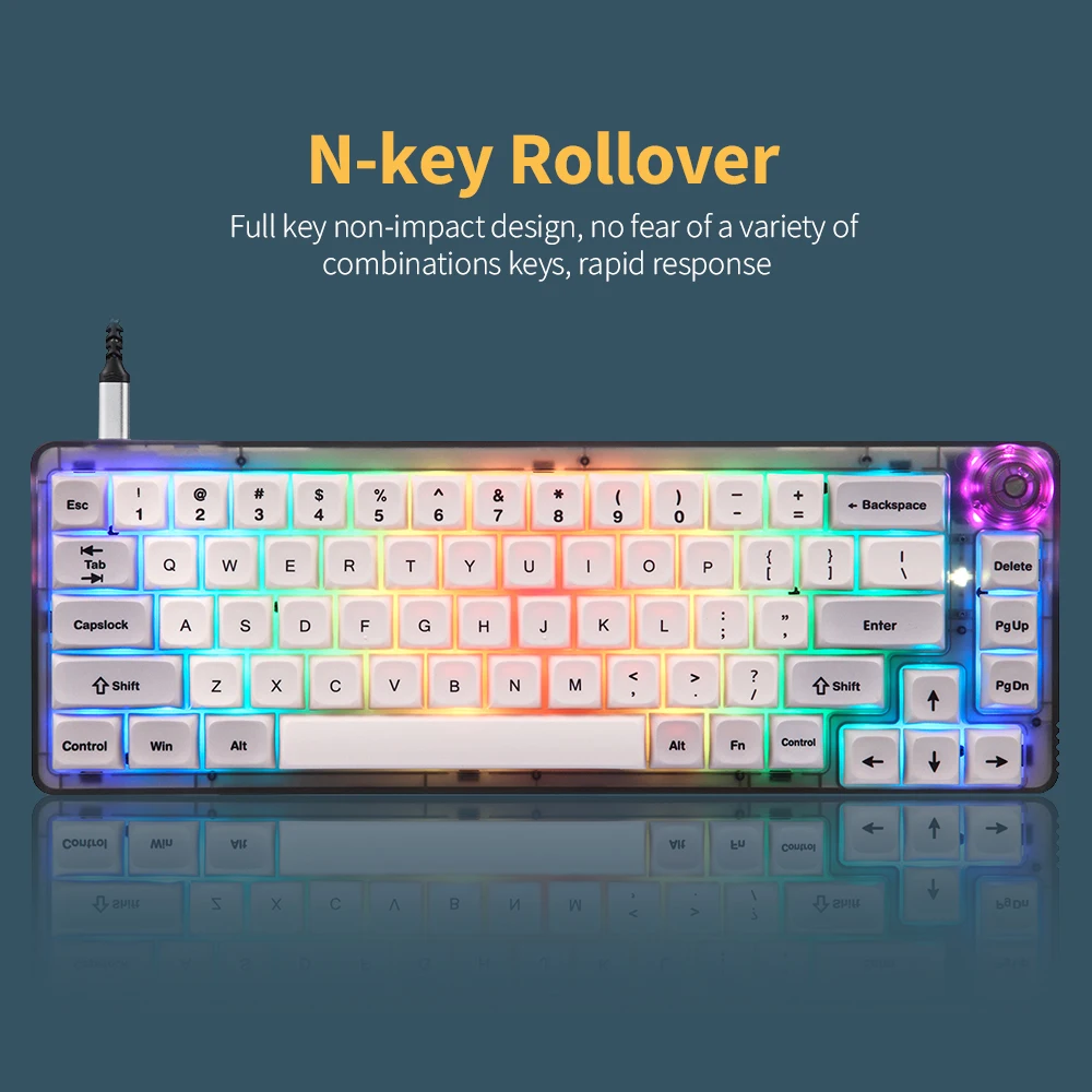 Motospeed Factory supply 65% PBT wired CK67 Gateron switch rgb mechanical gaming keyboard