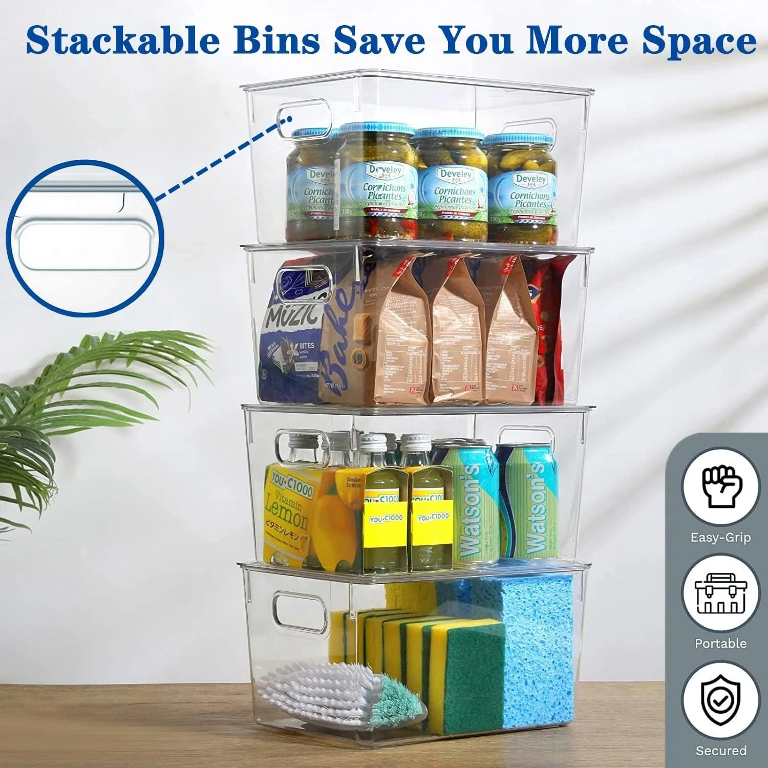 Transparent Kitchen refrigerator storage box Fresh-keeping Acrylic clear organizer for vegetable  fruit egg and home Essential