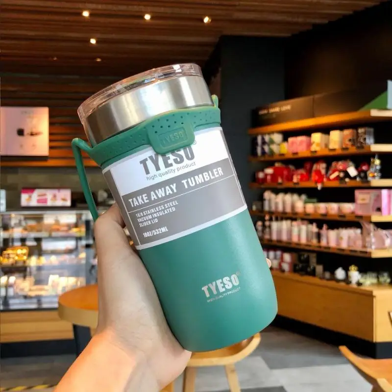 550ml/710ml Coffee Cup Double Stainless Steel Coffee Thermos Mug Car Vacuum Flask Thermos Cup Thermal Mug Leakproof Water Bottle
