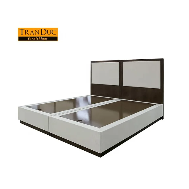 
King headboard and bed base without drawers for hotel furniture 5 star from hospitality furniture manufacturer in Vietnam 