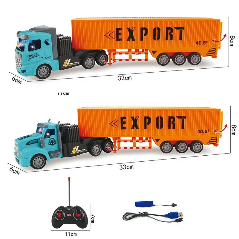 Custom Logo Logistics Gift 1/48 Cargo Truck Transport Container Vehicle Model Toys RC Remote Control Car
