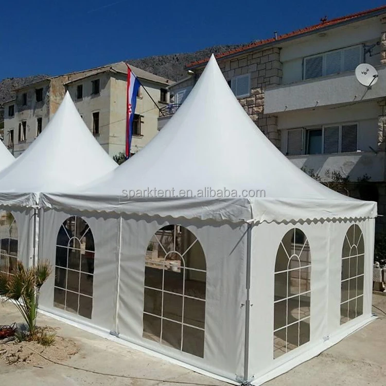 Waterproof Big Party Tent Exhibition Event Pagoda Tents 8x8m with Aluminum Alloy Framework