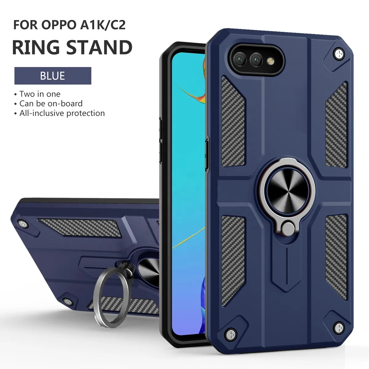 Military grade drop test heavy protection against impact protection fall ring bracket mobile phone case For OPPO series