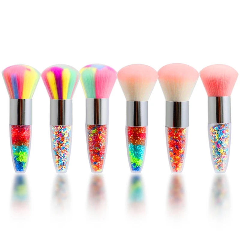 Custom Logo Luxury Kolinsky Nail Brush Professional Makeup Brushes with Nylon Acrylic Metal Material Boxed Dusting Brush Nails