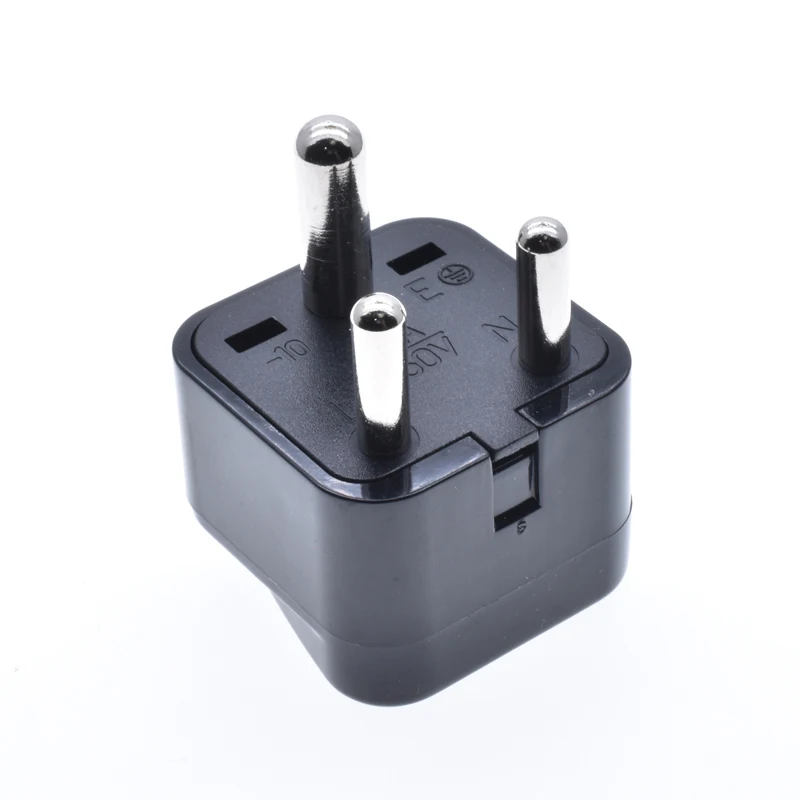 South Africa Power Plug Travel Dubai Saudi Arabia India Pakistan Electric Socket Adapter Type D 10A250V Black Color England Plug